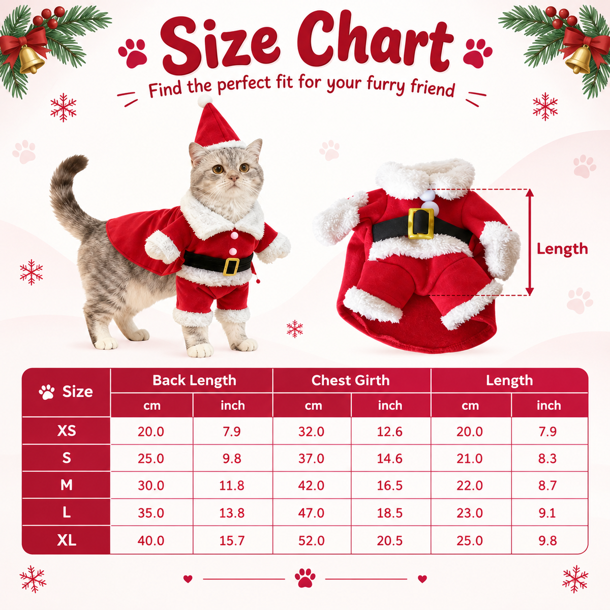 Santa Claus Costume for Pets